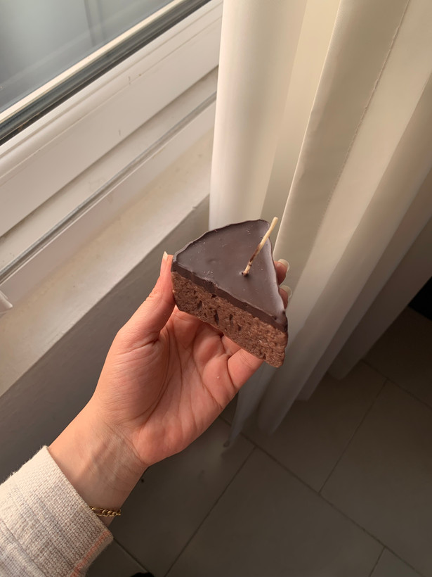 شمع دستساز کیک دبل چاکلت
