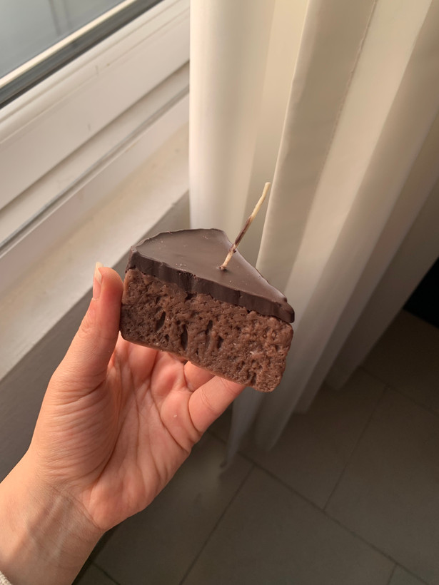شمع دستساز کیک دبل چاکلت