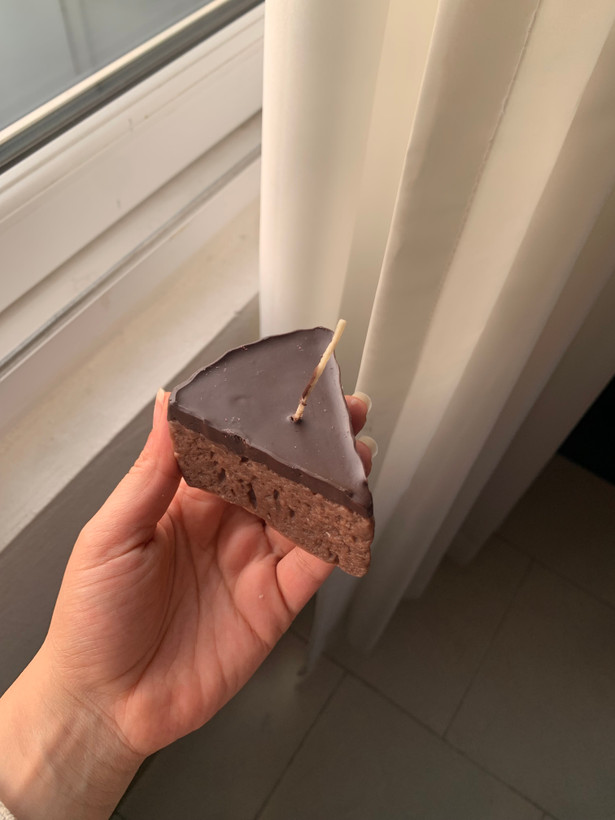شمع دستساز کیک دبل چاکلت