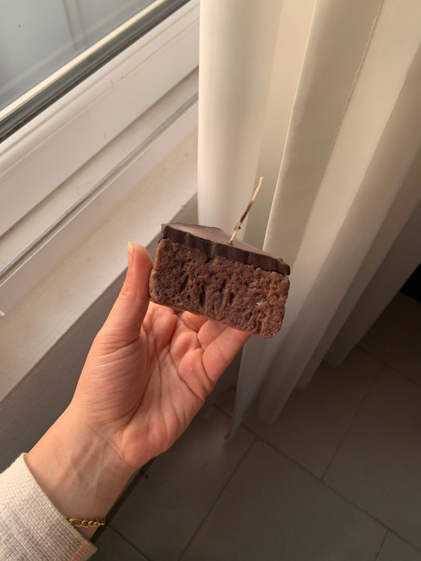 شمع دستساز کیک دبل چاکلت