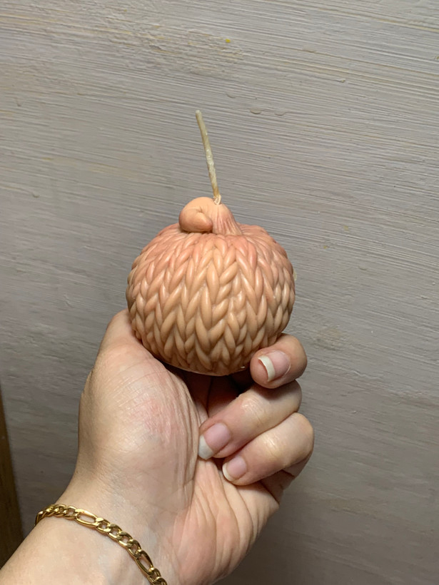 شمع دستساز کدو بافت